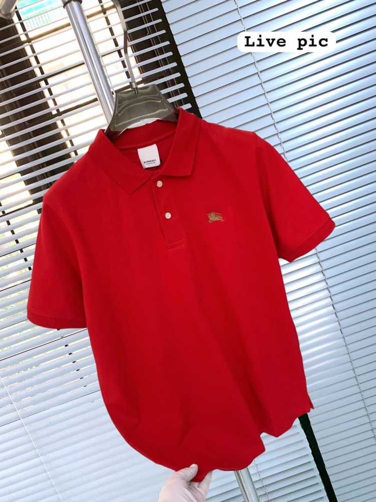 Burberry Red Premium Exclusive Polo T-shirt-thumb-0