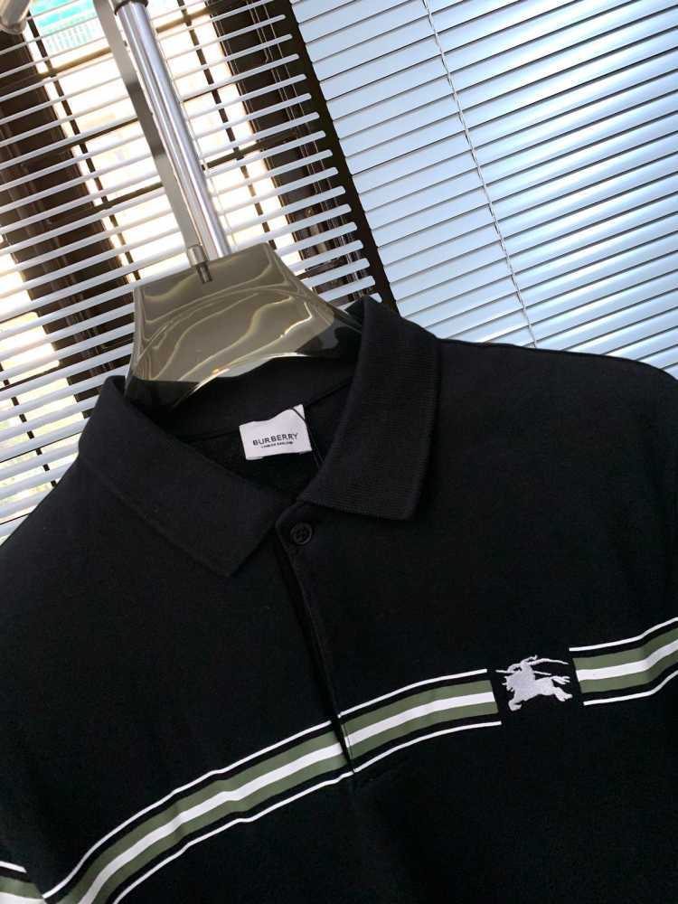 Burberry Black Premium Exclusive Polo T-shirt-thumb-1