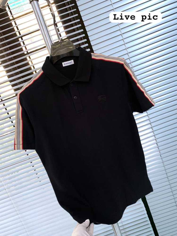 Burberry Black Premium Exclusive Polo T-shirt-1