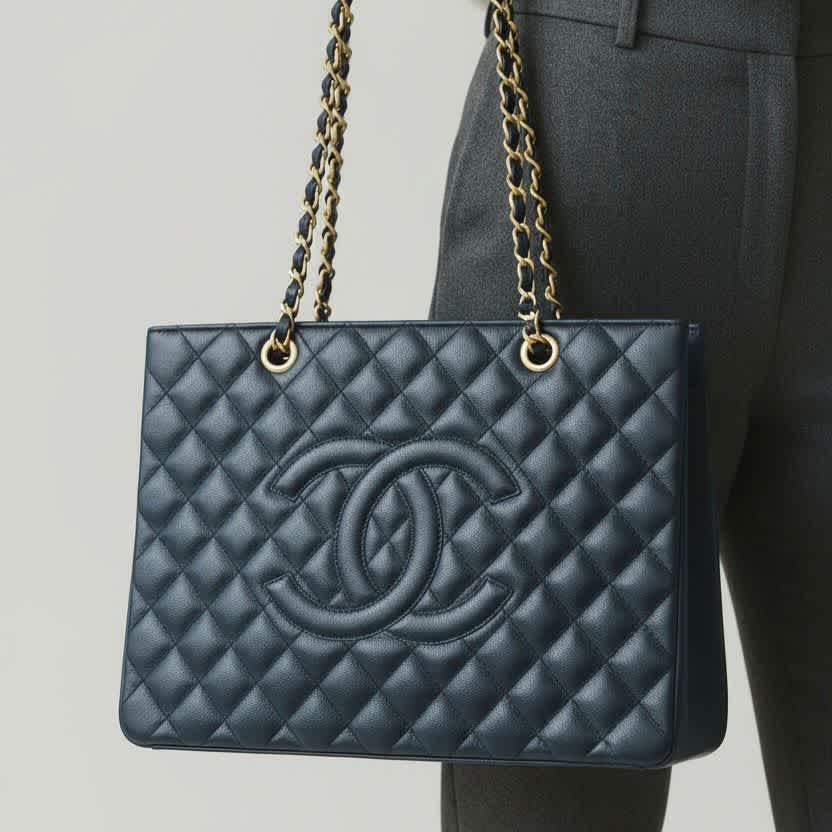 Chanel Blue Premium Tote Bag-thumb-0