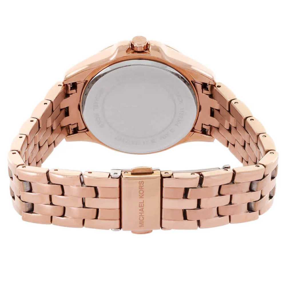 Michael Kors Mini Pilot Pave Quartz Rose Gold Dial Ladies Watch-thumb-1