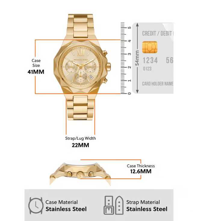 Michael Kors Raquel Chronograph Gold-Tone Stainless Steel Watch-5