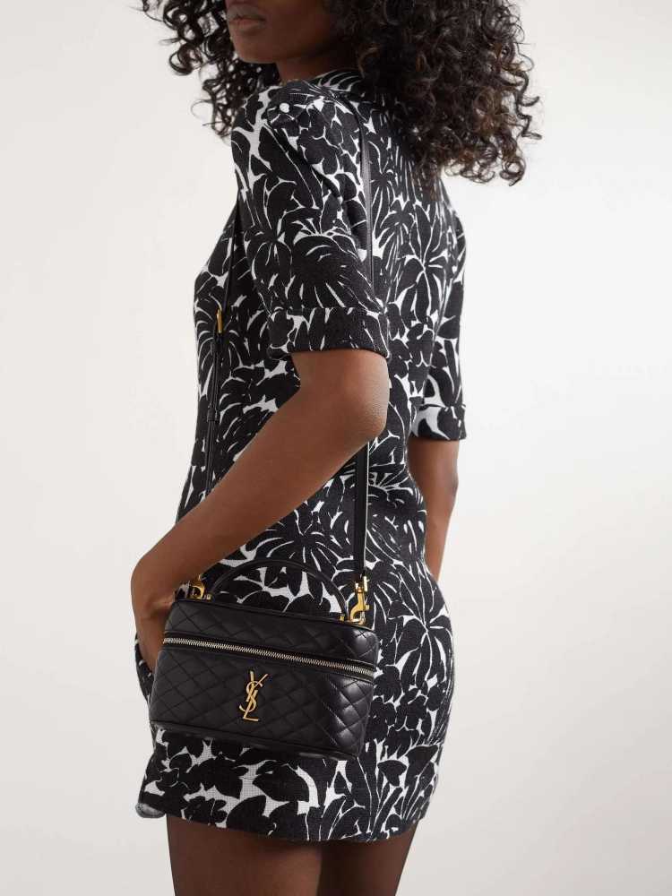 Saint Laurent Gaby Vanity Black Small HandBag-thumb-0