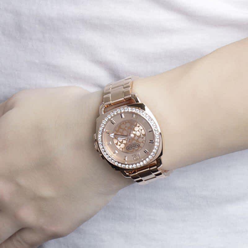Coach Rose Gold Stainless Steel Strap Women Watch-4