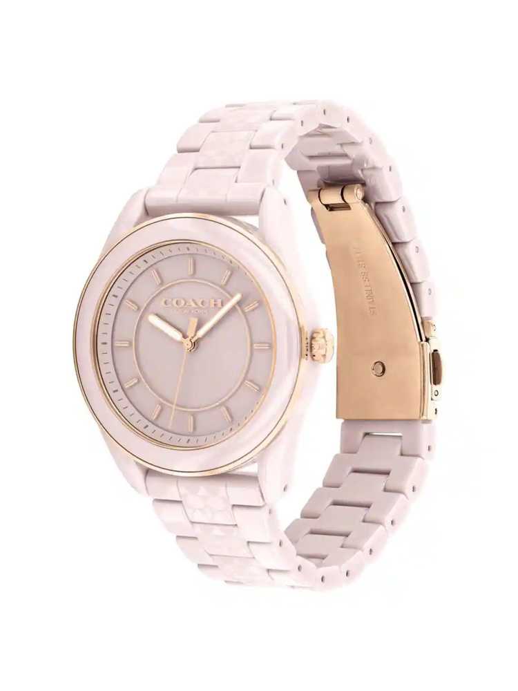 Coach Preston Dial & Stainless Steel Bracelet Style Straps Pink Analogue Watch-2