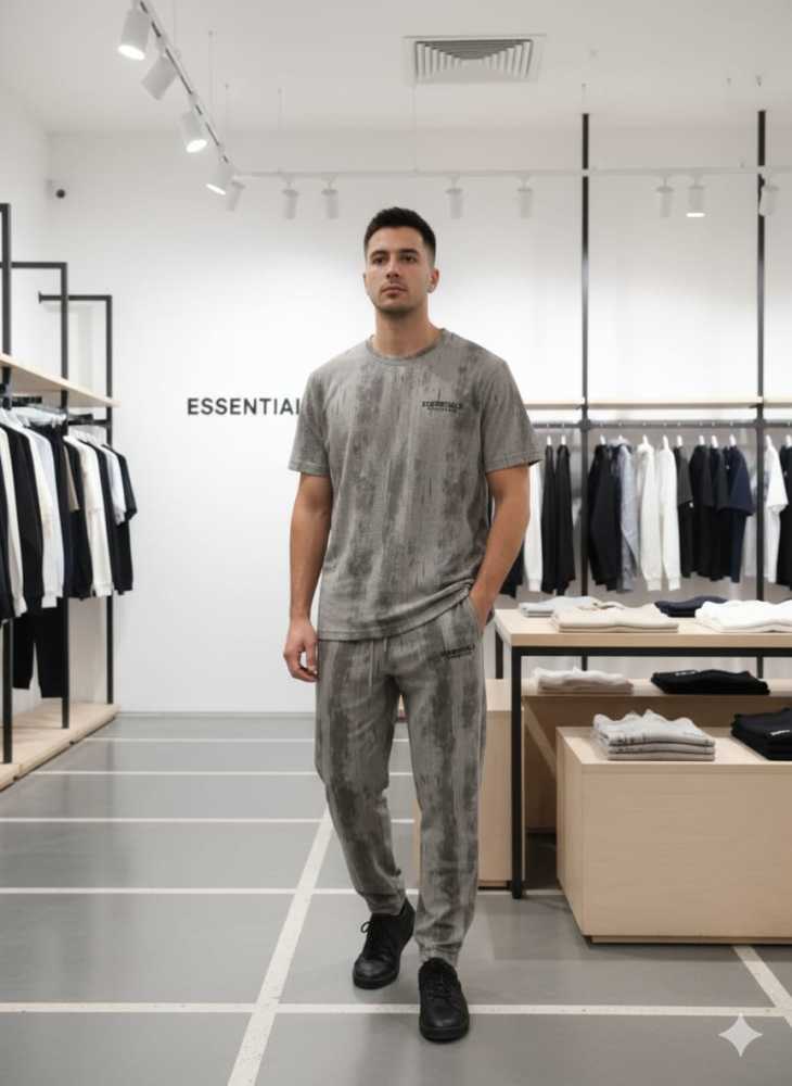 Essential Grey Premium T-shirt & Trackpant Combo