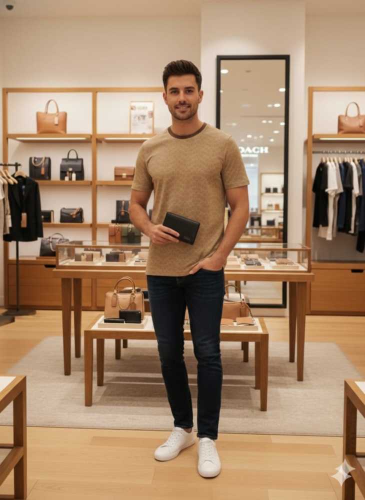 Coach Brown Premium Quality T-shirt