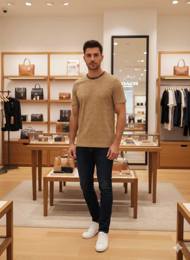 Coach Brown Premium Quality T-shirt-2