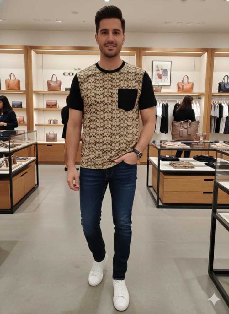 Coach Brown Premium Quality T-shirt