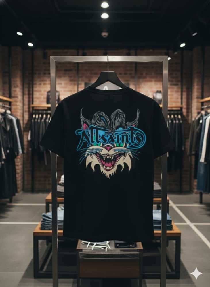 All Saints Black Premium Quality T-shirt-thumb-4