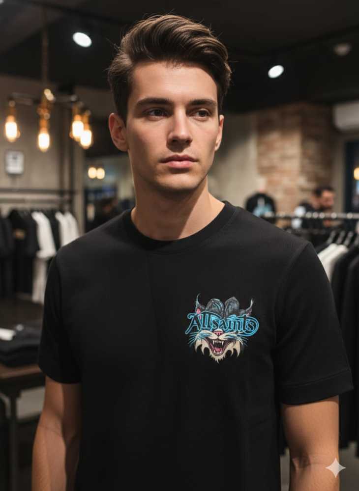 All Saints Black Premium Quality T-shirt-thumb-1