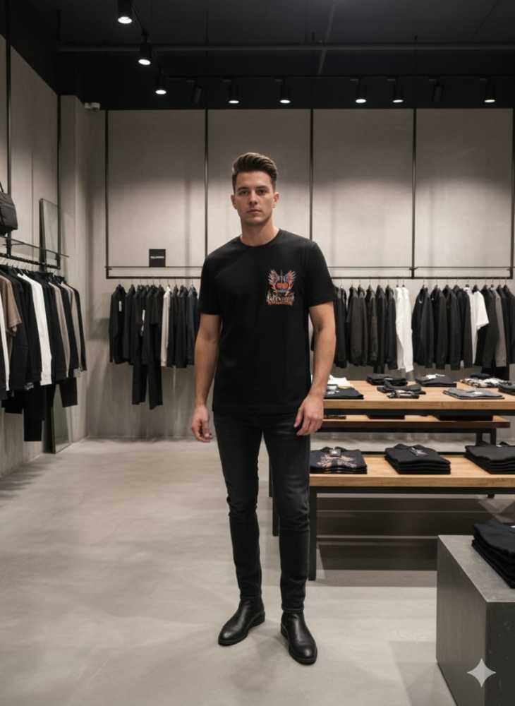 All Saints Black Premium Quality T-shirt-thumb-0