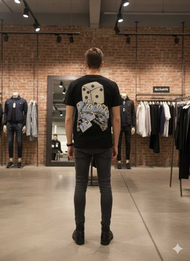 All Saints Black Premium Quality T-shirt-thumb-2