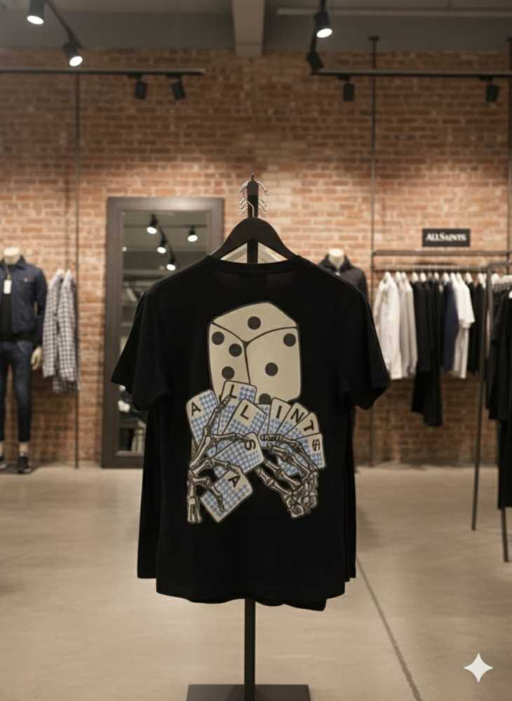 All Saints Black Premium Quality T-shirt-thumb-3