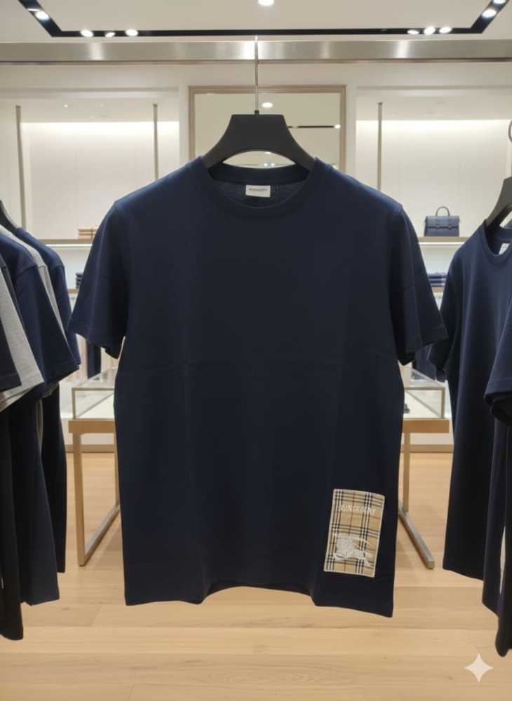 Burberry Blue Premium Exclusive Polo T-shirt-thumb-3