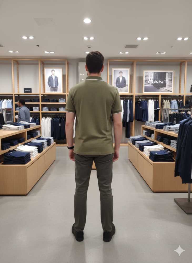 Gant Olive Green Premium Quality T-shirt-thumb-2