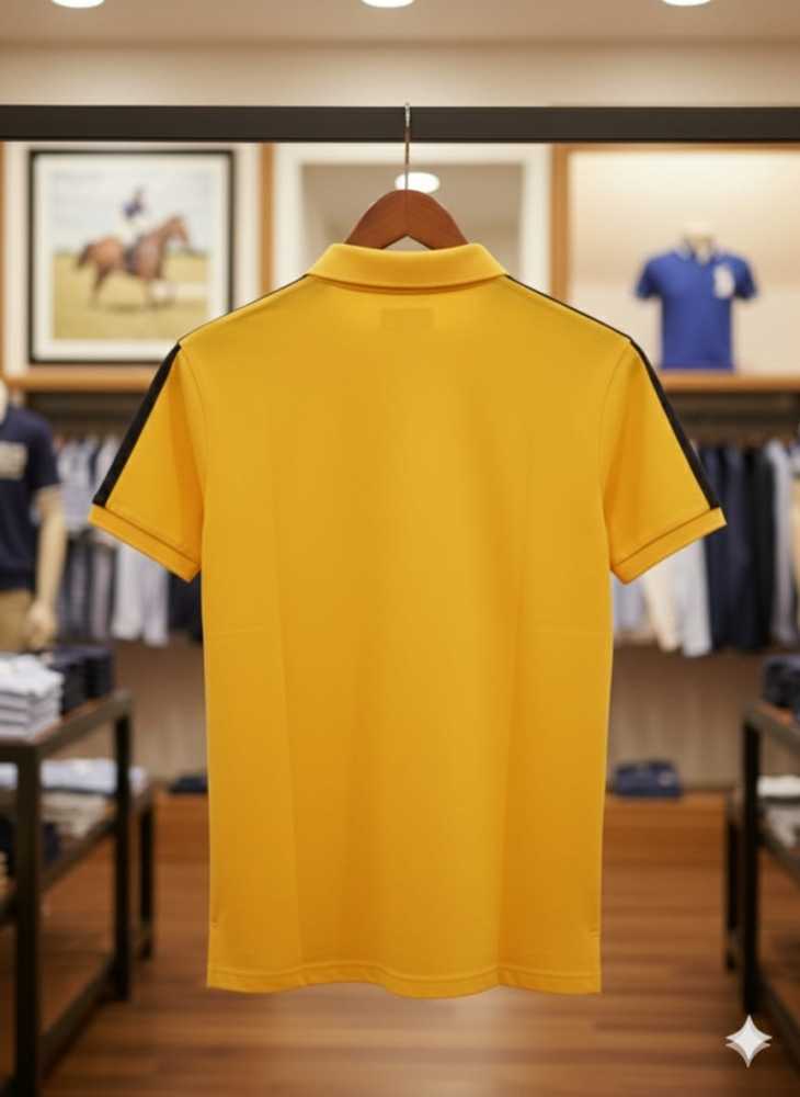 Ralph Lauren Yellow Premium Collar T-shirt-2