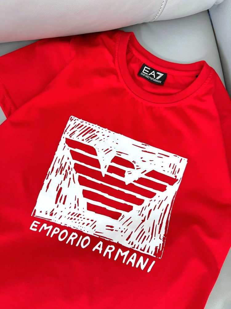 Emporio Armani Red Premium Quality Women T-shirt-2