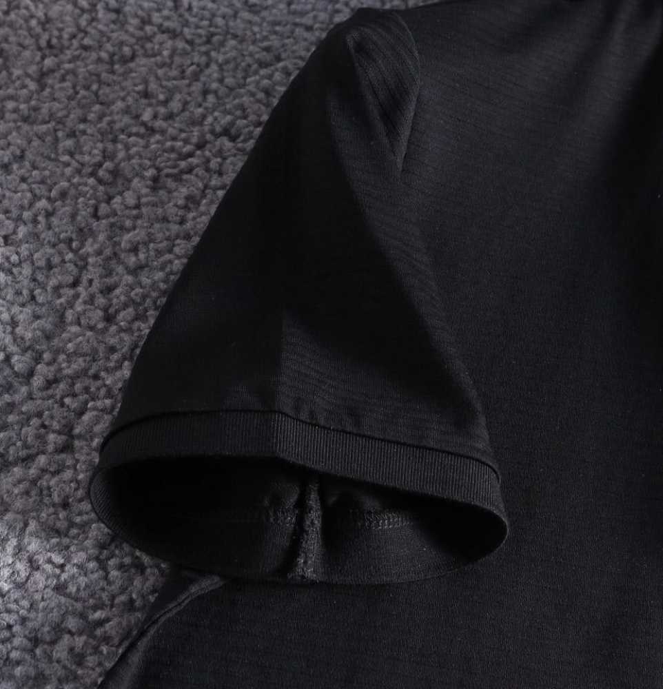 Emporio Armani Black Cotton T-Shirt-thumb-2