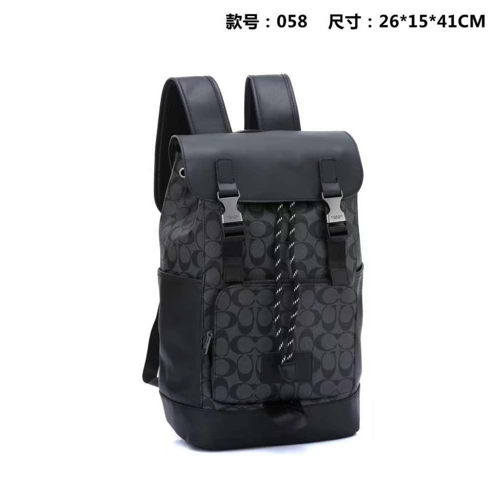 Coach Rivingtone Black Leather Backpack