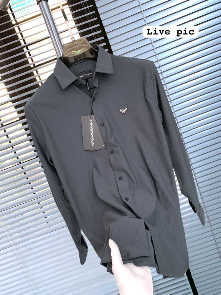 Emporio Armani Grey Premium Quality Shirt-thumb-4