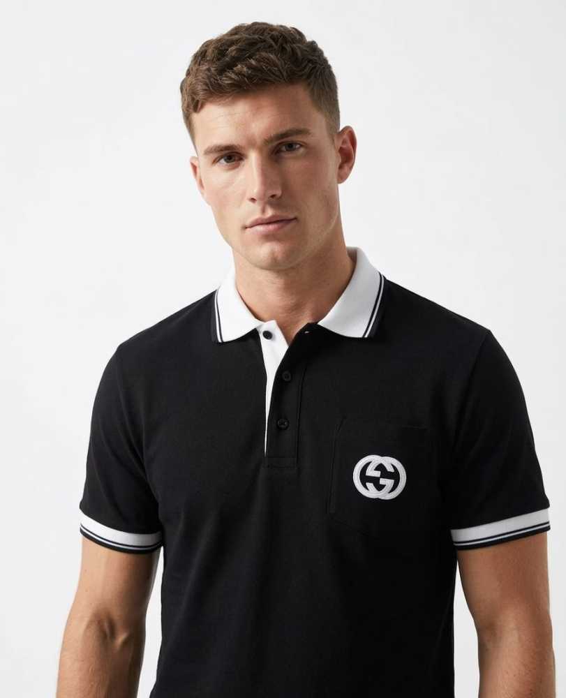 Gucci Black Premium Quality Polo T-shirt