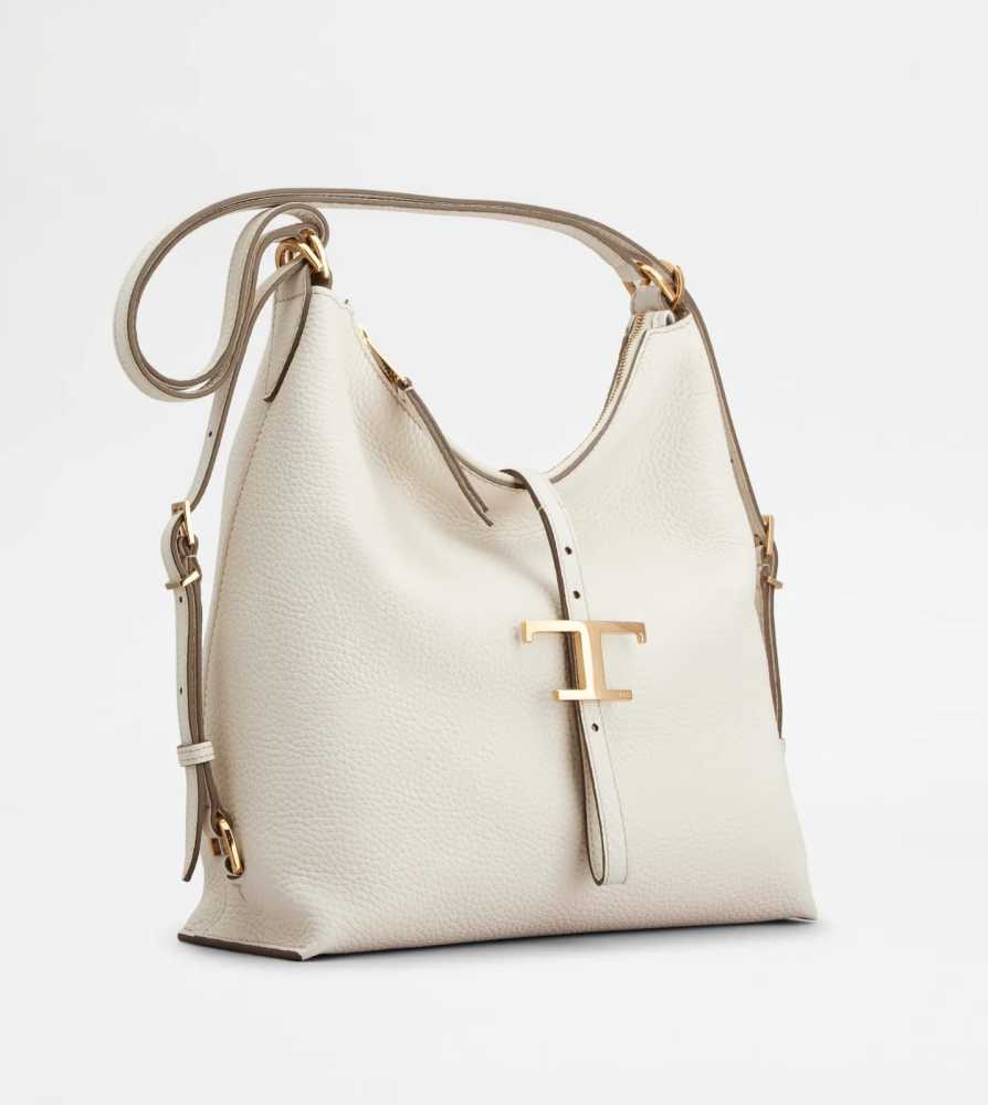 Tod's Timeless White Leather Shoulder Bag