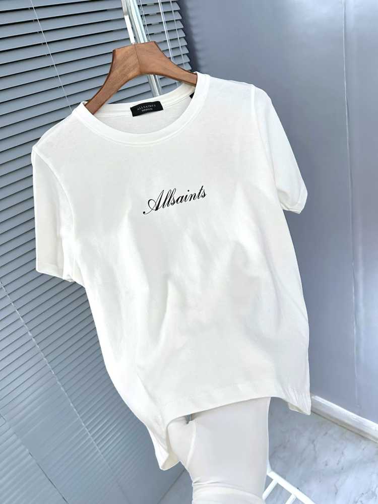 All Saint White Premium Quality Women T-shirt