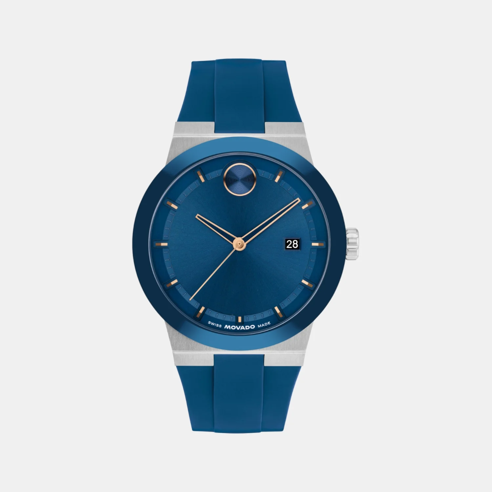 Movado Bold Men Quartz Analog Silicone Watch 3601193