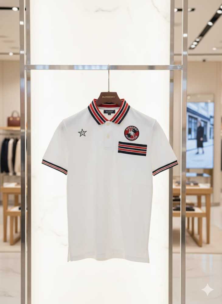 Burberry White Premium Exclusive Polo T-shirt-2