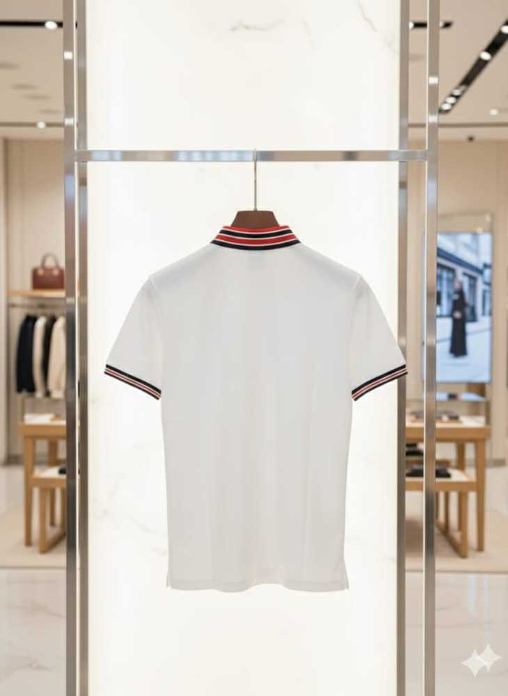 Burberry White Premium Exclusive Polo T-shirt-3