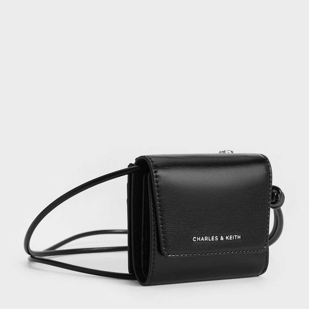 Charles & Keith Irie Black Wallet Cum Nano Sling Bag