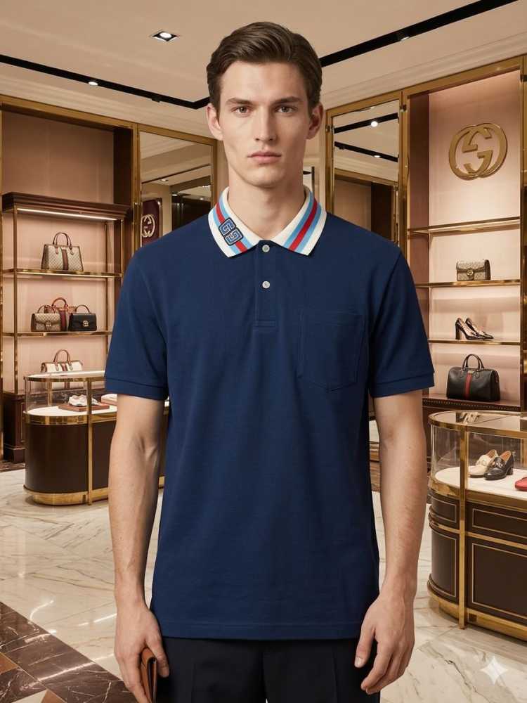Gucci Blue Premium Quality Polo T-shirt
