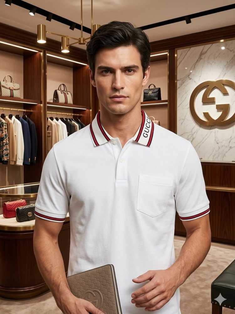 Gucci White Premium Quality Polo T-shirt
