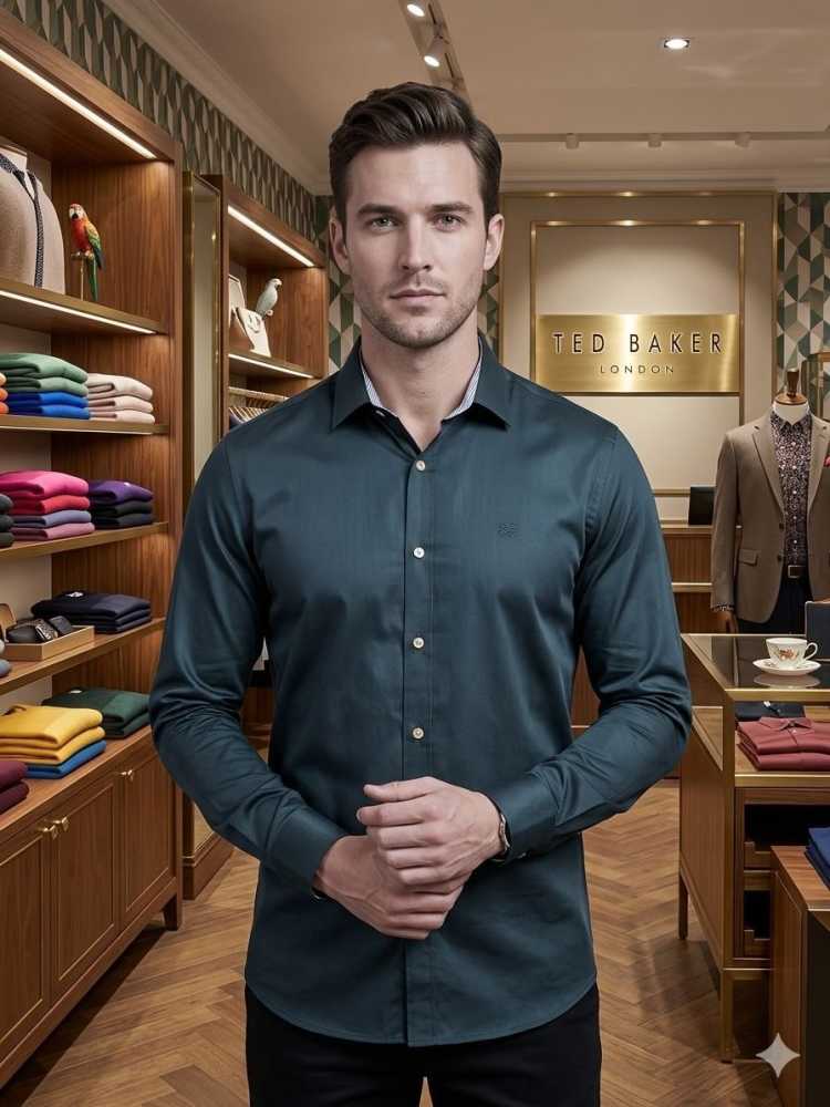 Ted Bekar Teal Blue Premium Quality Shirt