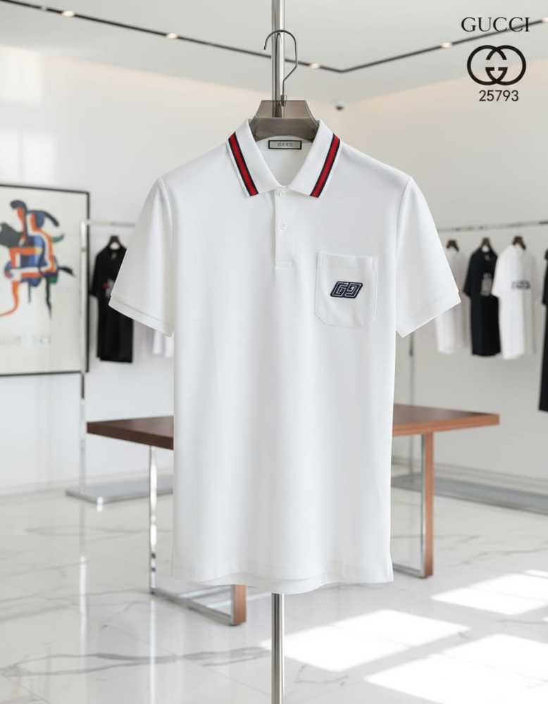 Gucci White Premium Quality Polo T-shirt-2