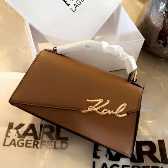 Karl Lagerfeld K Signature Brown Crossbody Bag