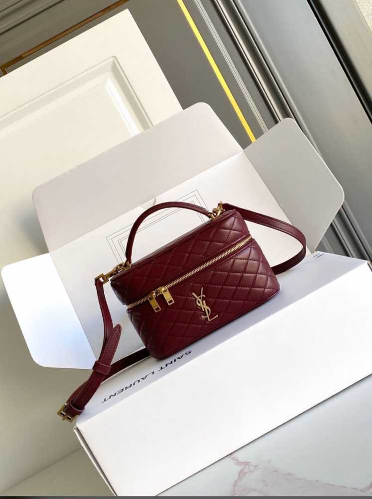 YSL Gaby Vanity Small Wine HandBag