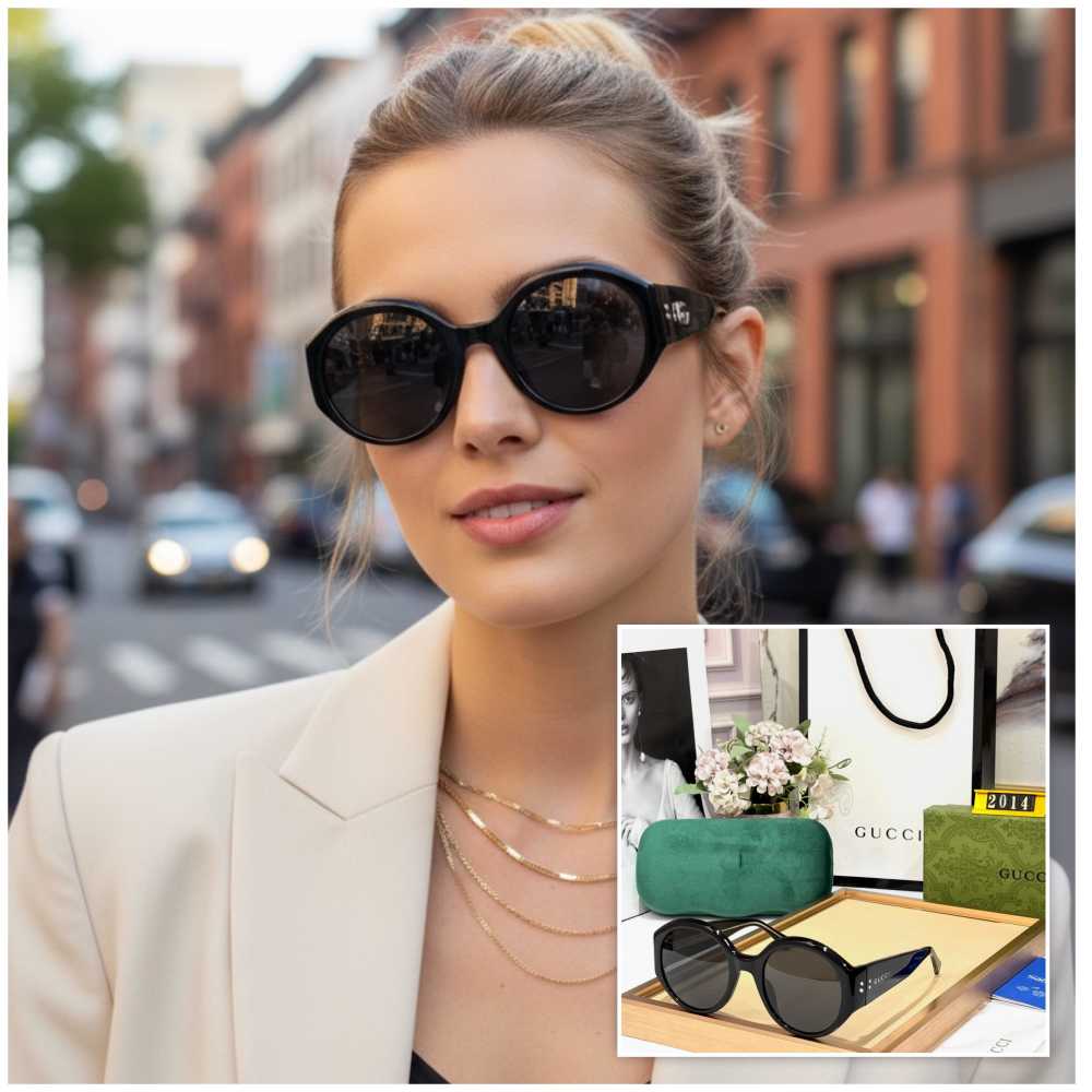 Gucci Black GG Women's Sunglasses-3