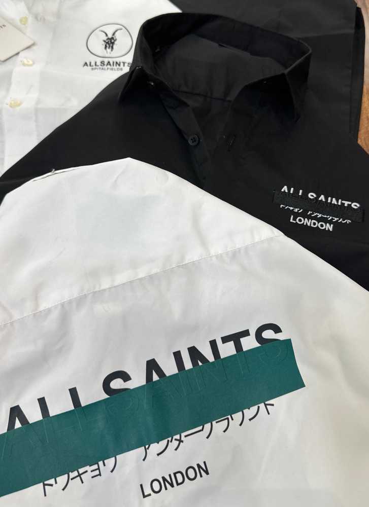 All Saint Embroidered White Premium Cotton Shirt-2