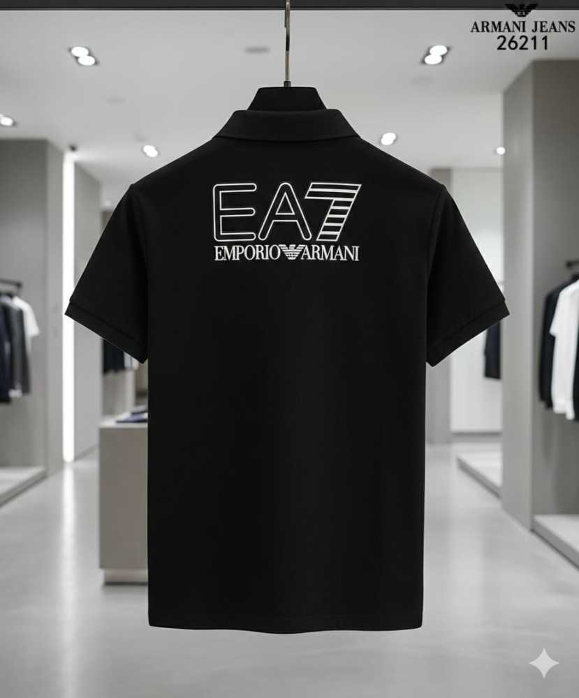Emporio Armani Black Premium Quality Polo T-shirt-1
