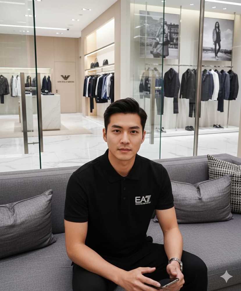 Emporio Armani Black Premium Quality Polo T-shirt-3