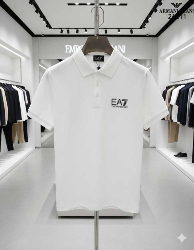 Emporio Armani White Premium Quality Polo T-shirt-1