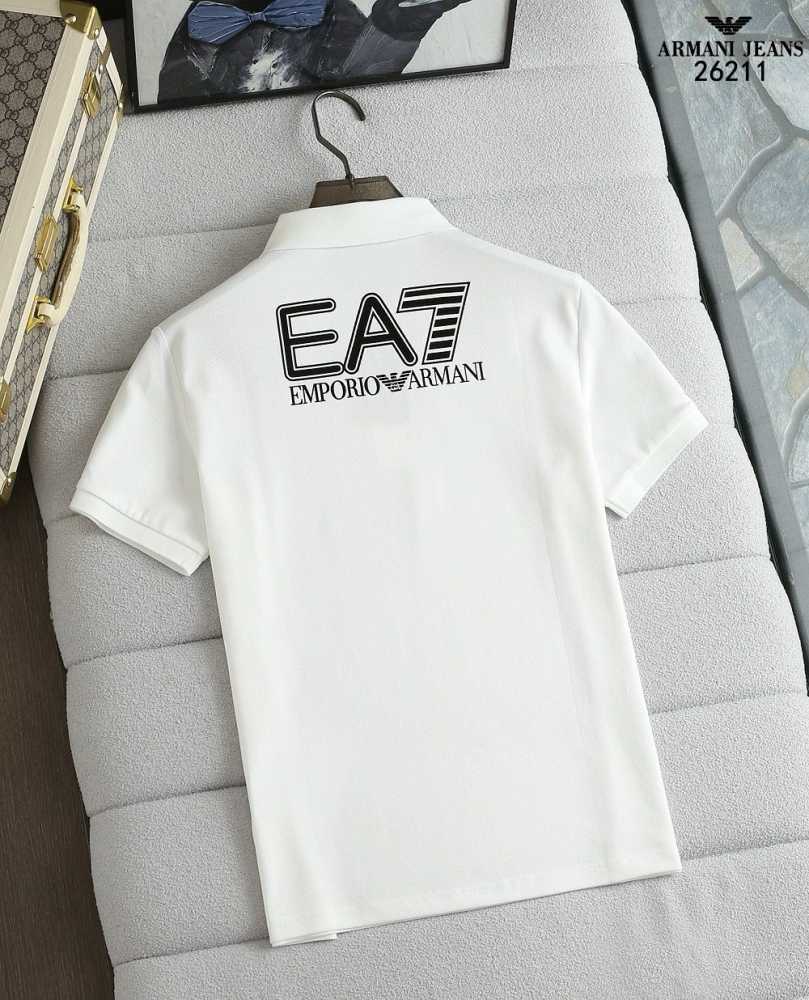 Emporio Armani White Premium Quality Polo T-shirt-4