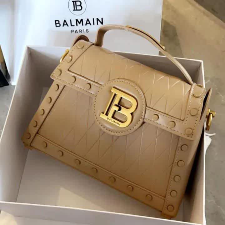 Balmain Beige Premium Quality HandBags-thumb-0