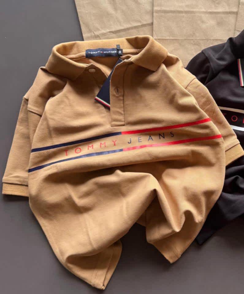 Tommy Hilfiger Brown Kids Premium Quality T-shirt-1