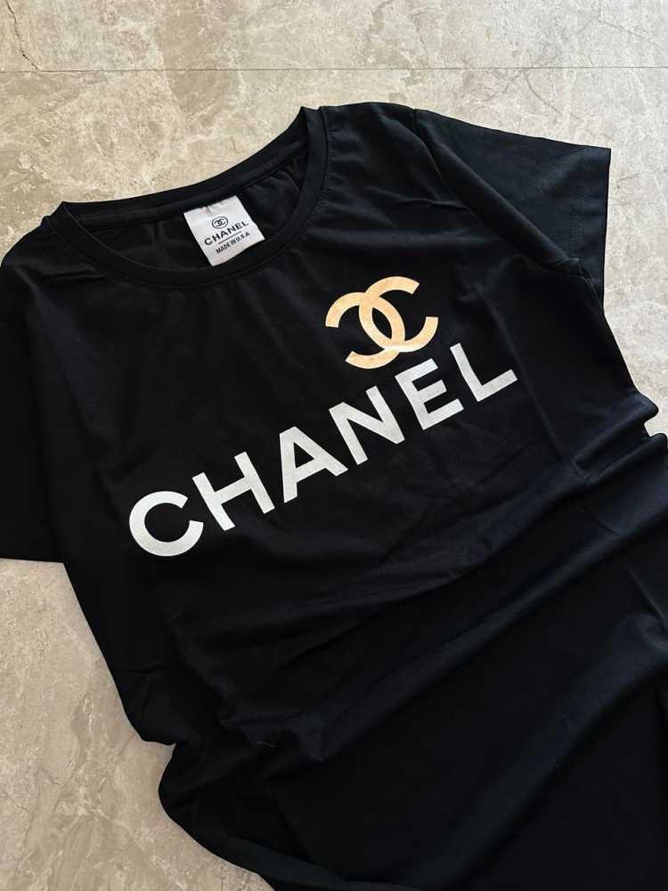 Chanel Black Premium Quality T-Shirt-2