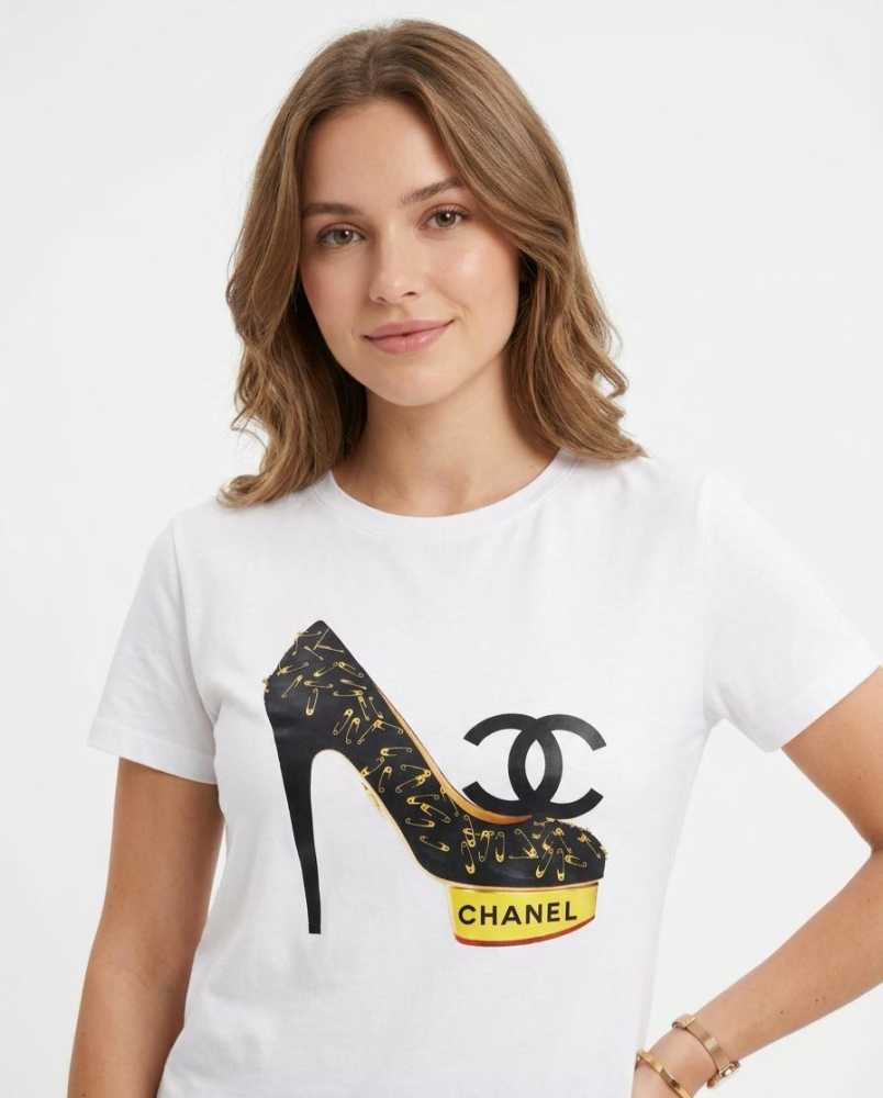 Chanel White Premium Quality T-Shirt-1