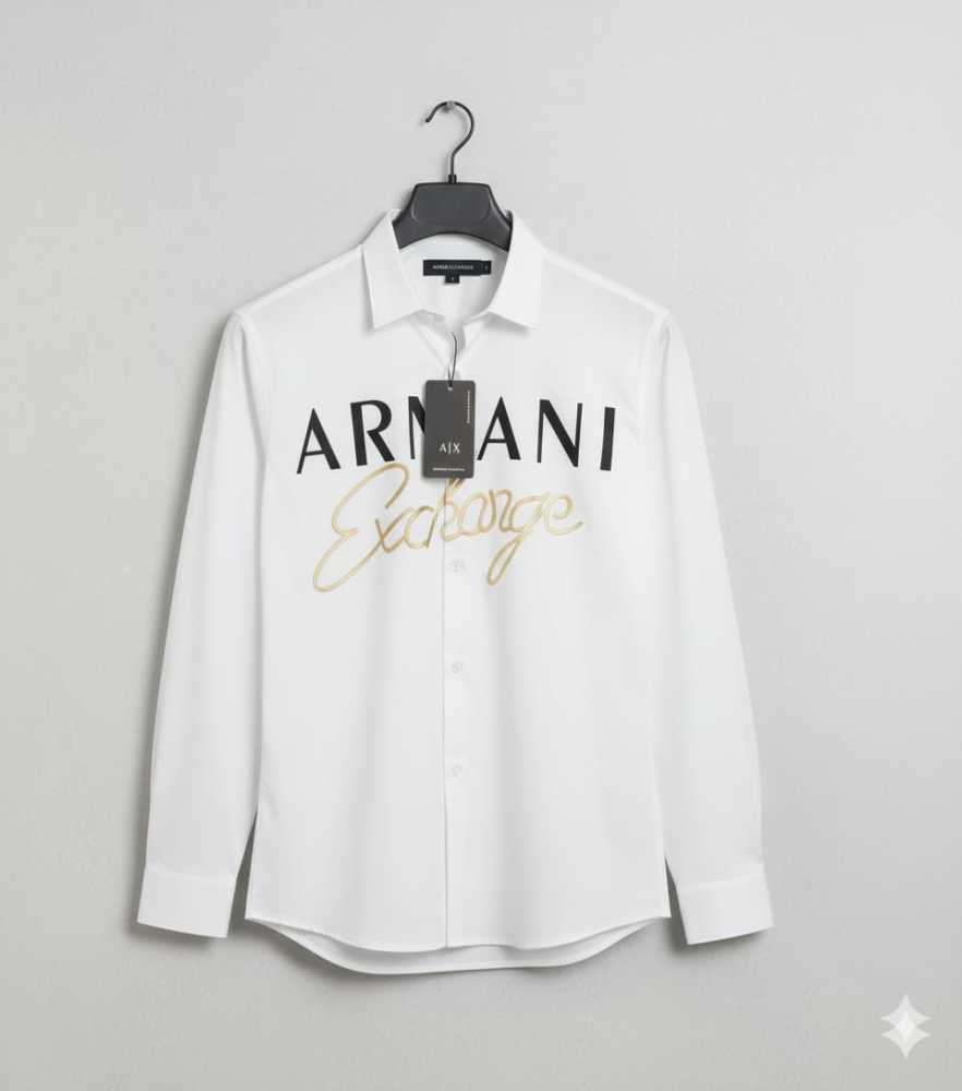 Armani Exchange White Premium Quality Cotton Shirt-1