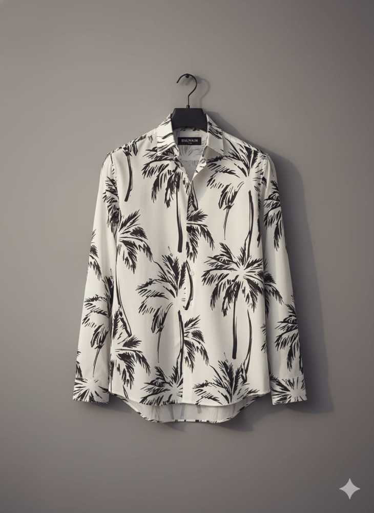 Balmain Embroidered White Premium Cotton Shirt-thumb-1